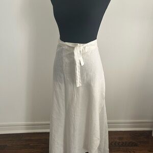 Wilfred White Linen Wrap Skirt - Size Small